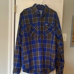 DIXXON Blue and White Flannel Shirt